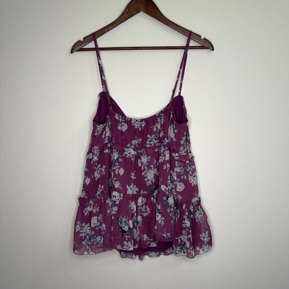 Abercrombie & Fitch Large Floral Ruffle Tank Top - Picture 2 of 9